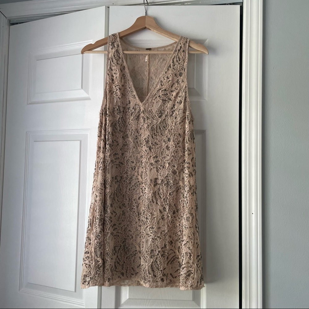 Free People Beaded Mini Dress
